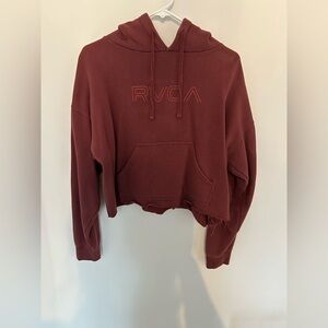 RVCA Maroon Cropped Sweatshirt